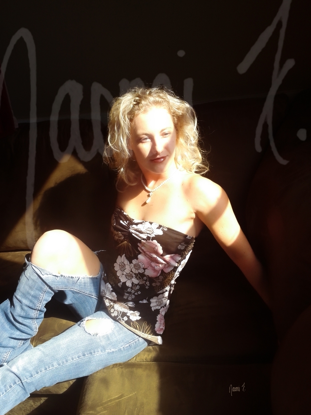 VINTAGE Asymmetrical Lipstick Boutique Brown and Pink Floral Strapless Bustier